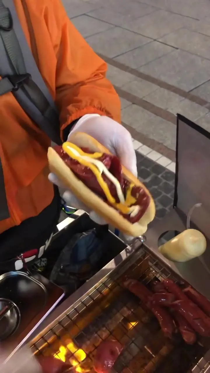 Frisch gegrillte Sucuk im Brioche-Brot mit Soße